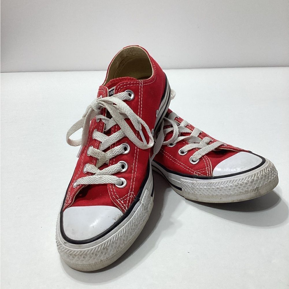 Red Low Cut Chuck Taylor Converse Sneakers Size 5.5